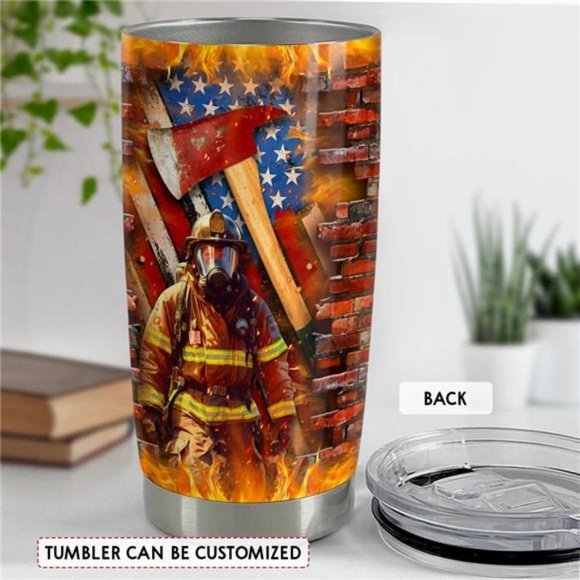 Personalized Tumbler American Flag Tumblers Stainless Steel Tumblers 20oz 30oz - Picture 4 of 8